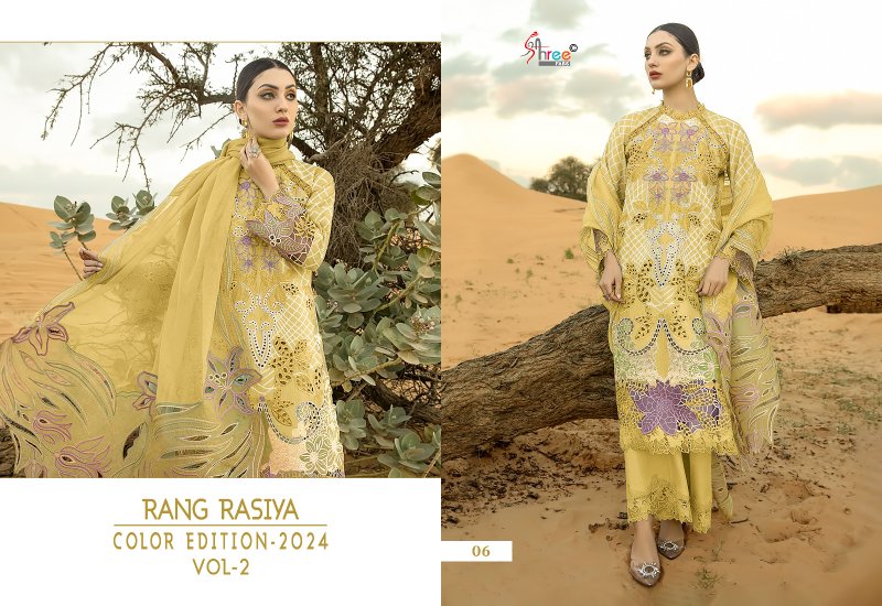 Rang Rasiya Color Edition 2024 Vol 2 By Shree Lawn Cotton Pakistani ...