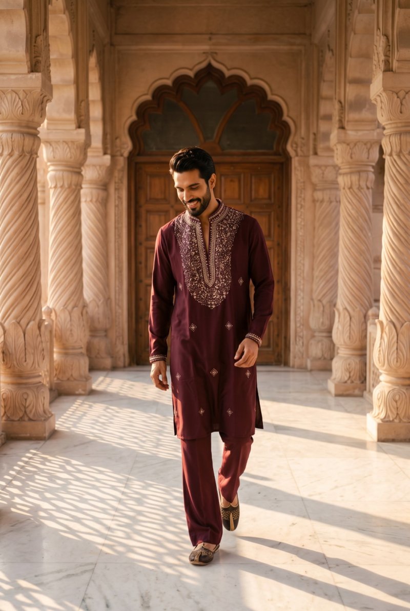 Outluk Wedding Vol 62 Lachaka Mens Kurta With Bottom