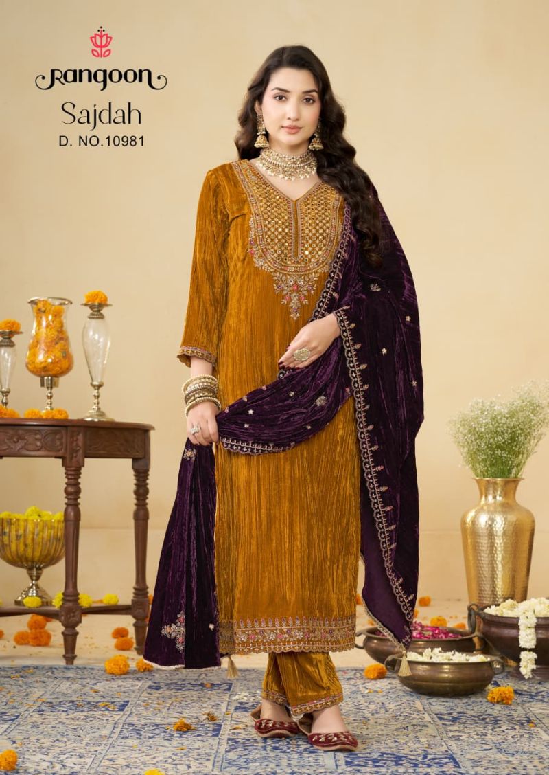 Sajdah By Rangoon Crush Fancy Readymade Suits
