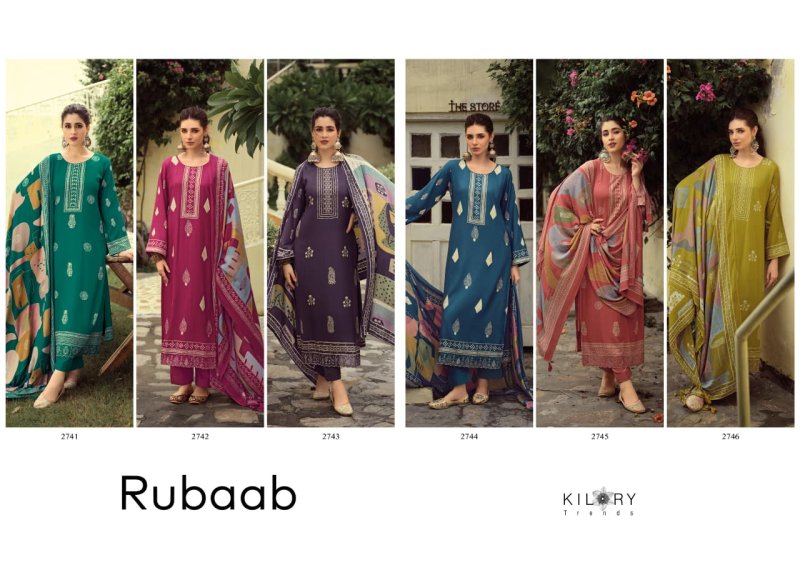 Rubaab By Kilory Viscose Pashmina Dress Materials