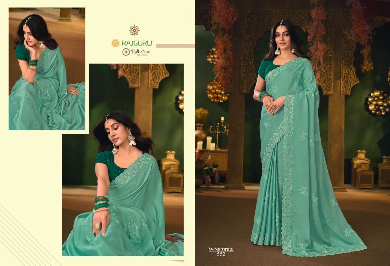 Namrata Vol 3 By Rajguru Silk Chiffon Designer Saree