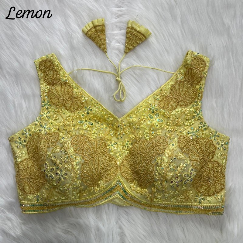 Rk Blouse Embroidery Work Apple Cut Party Wear Blouse Wholesale Market ...