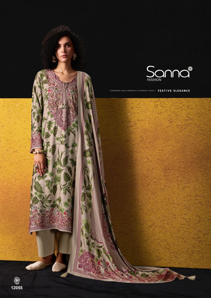 Elan By Sanna Viscose Pashmina Dress Materials