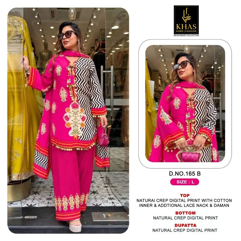 Khas 165 A To D Crepe Digital Printed Salwar Kameez