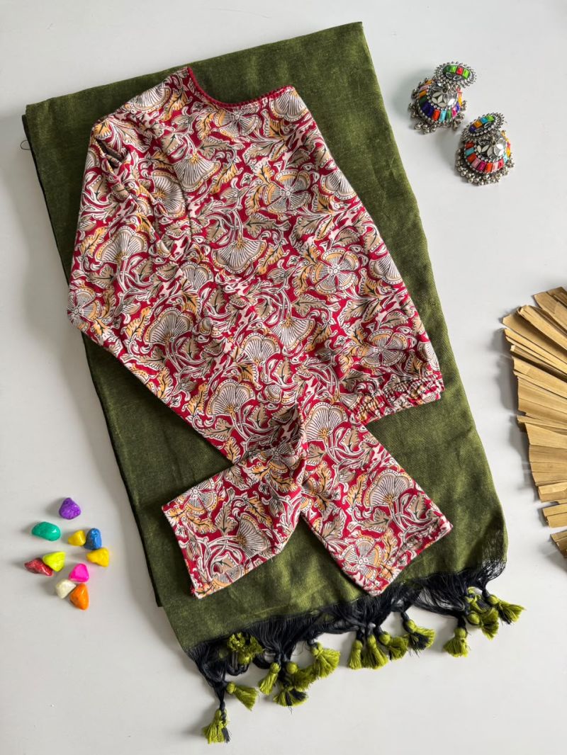 Khadi Vol 59 Khadi Cotton Saree With Cotton Ajrakh Print Blouse