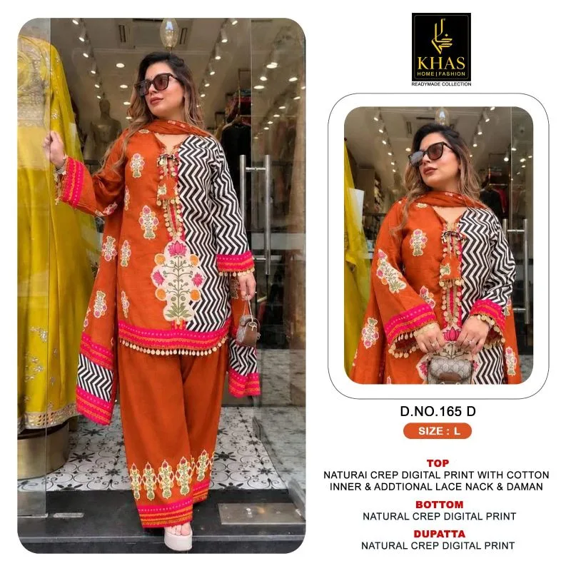 Khas 165 A To D Crepe Digital Printed Salwar Kameez