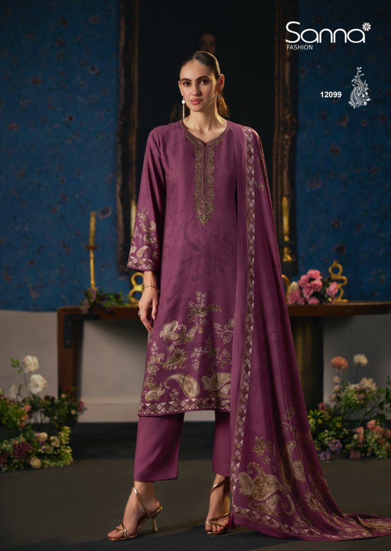 Bellisha By Sanna Viscose Pashmina Dress Materials