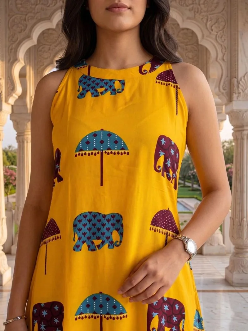 Dhruvi 481 To 483 Viscose Rayon Printed Kurti With Bottom