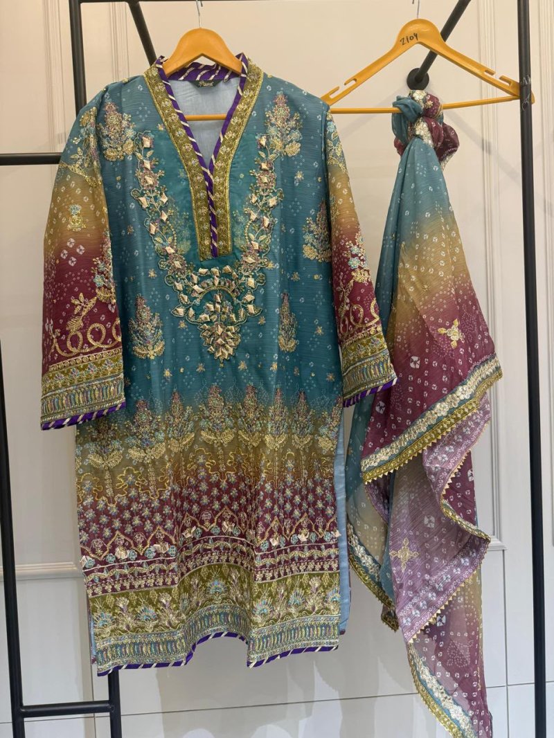 Sr 2351 A To E By Shree Raga Chiffon Readymade Pakistani Suits