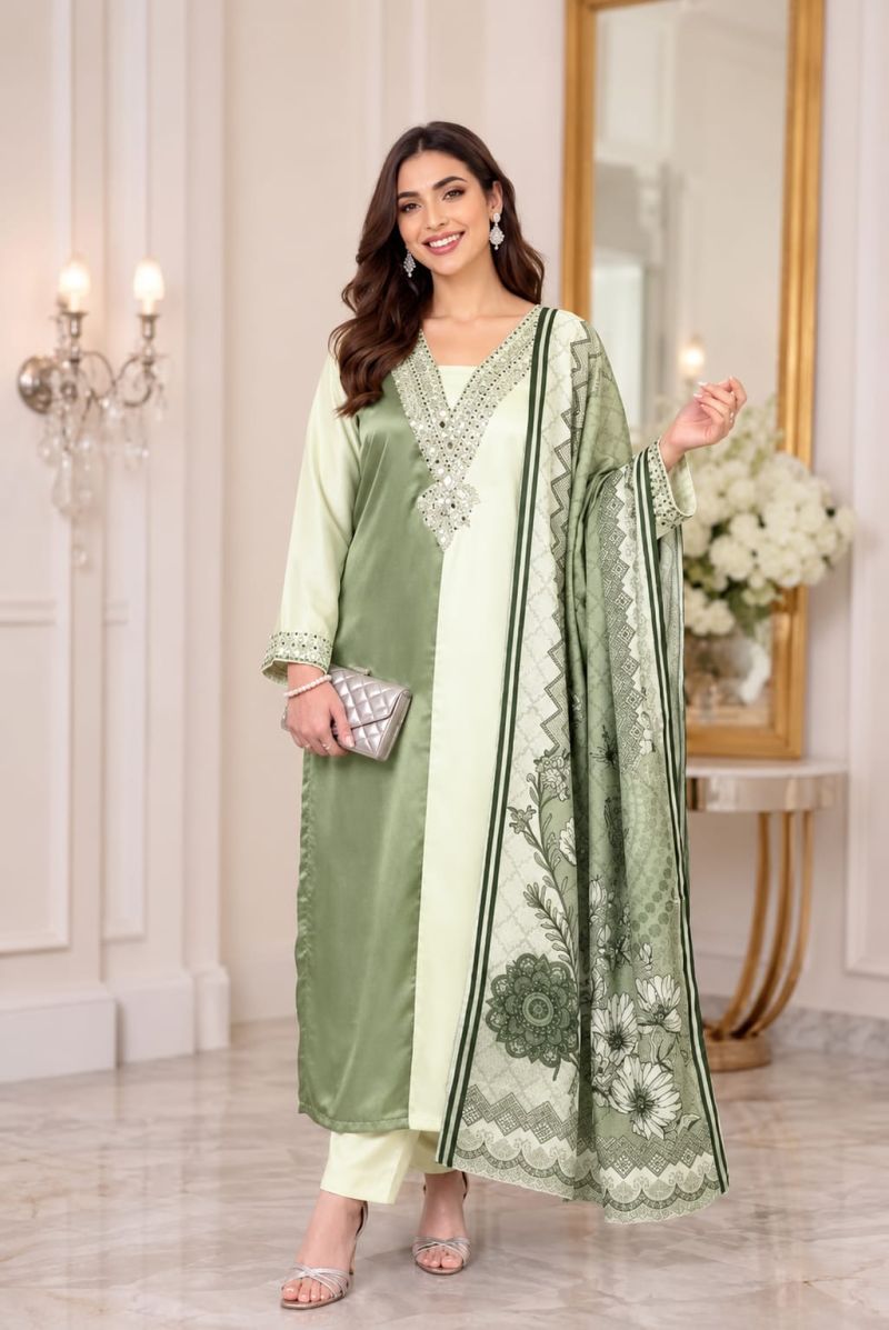 Khas 170 Satin Embroidered Designer Salwar Kameez