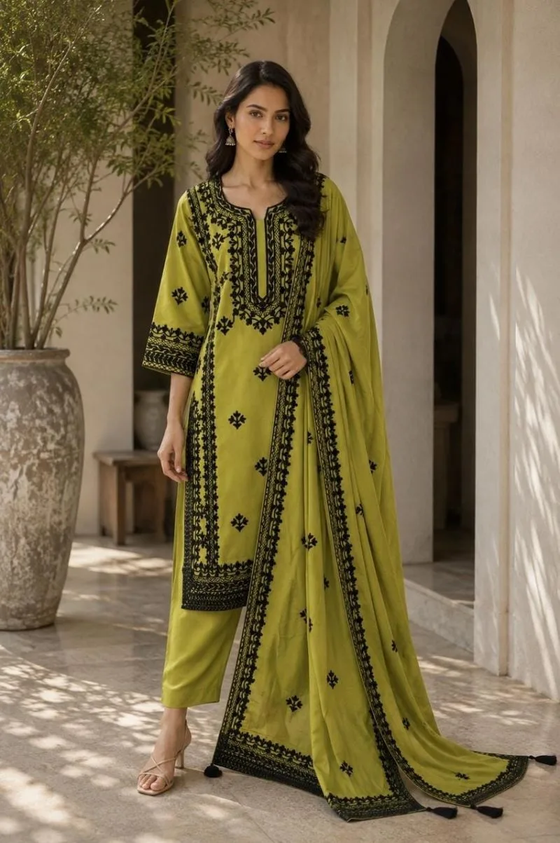 K 1327 By Naisha Mul Chanderi Kurti With Bottom Dupatta