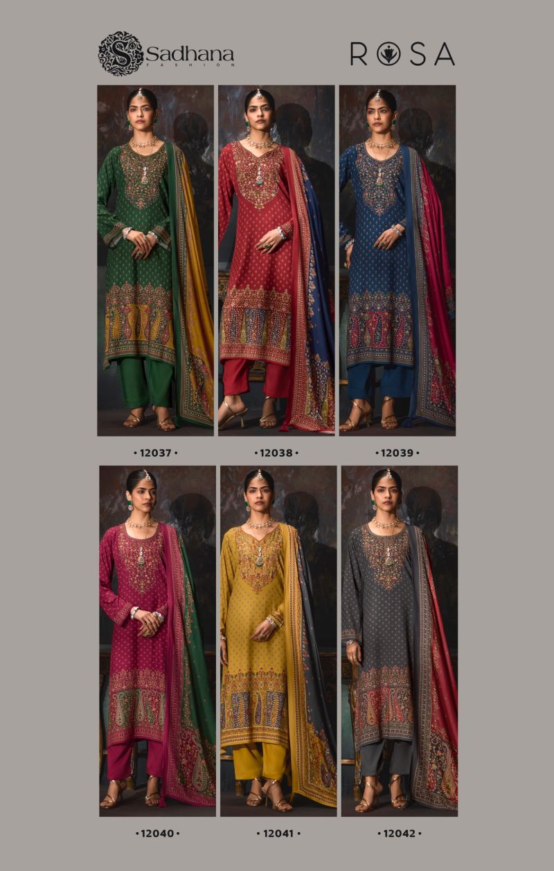 Rose By Sadhana Viscos Pashmina Dress Material 