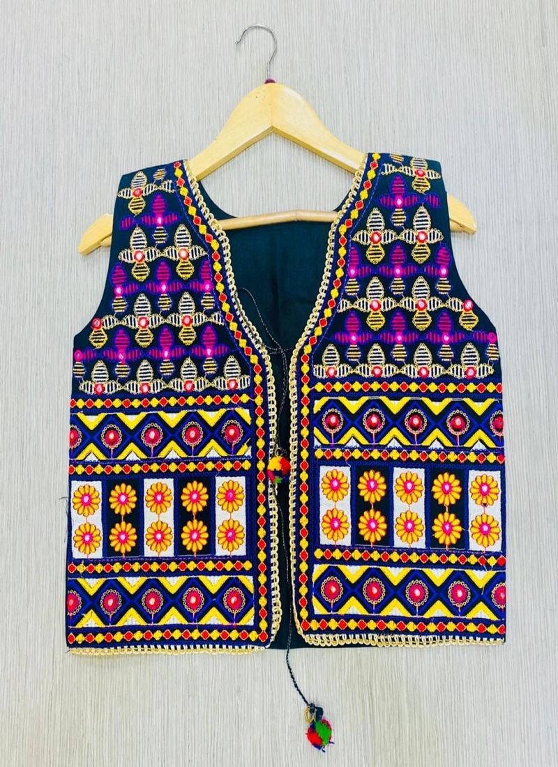 Jacket Style Muslin Cotton Green Navratri Lehenga Choli – Adore Styelsus
