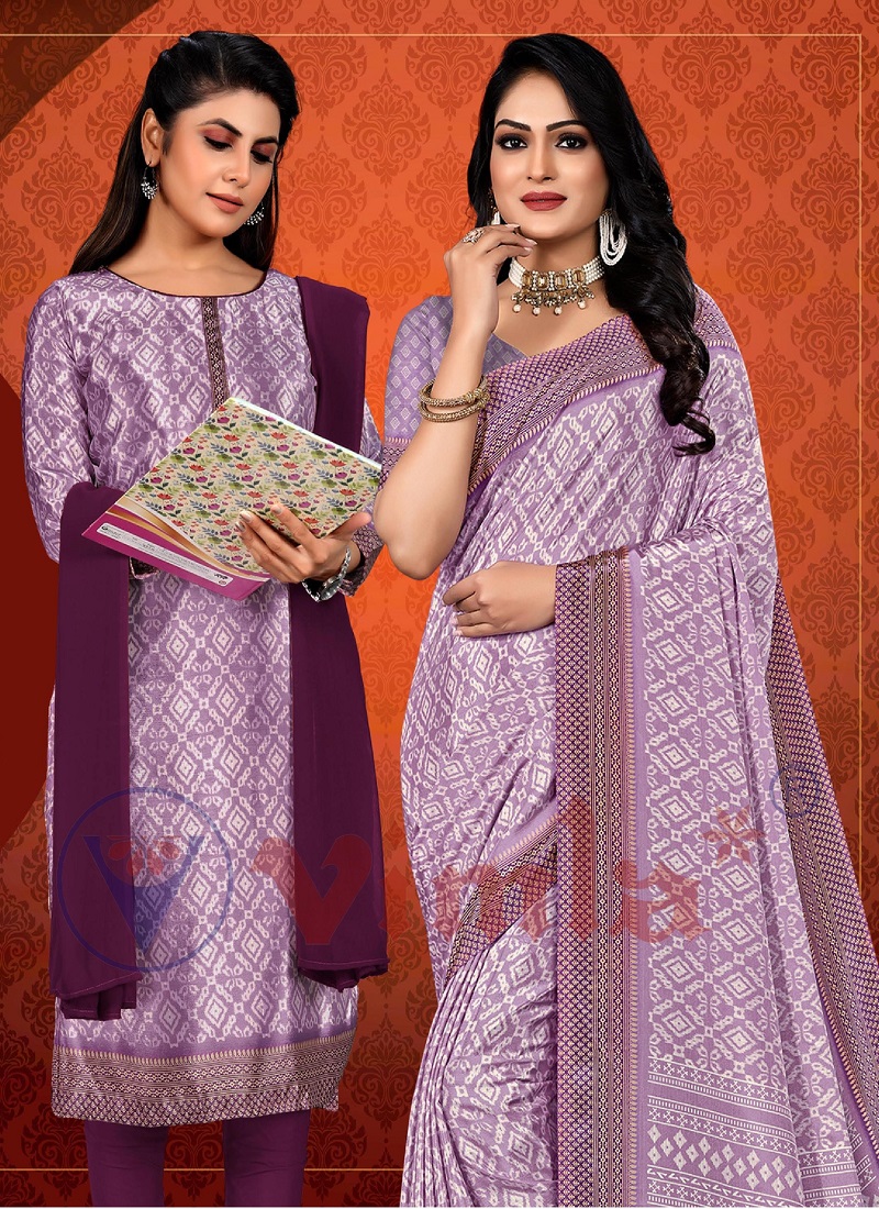 Pack of 2 sarees combo features bright turquoise & blue uniquely designed  semi-silk cotton sarees, unstitched blouse