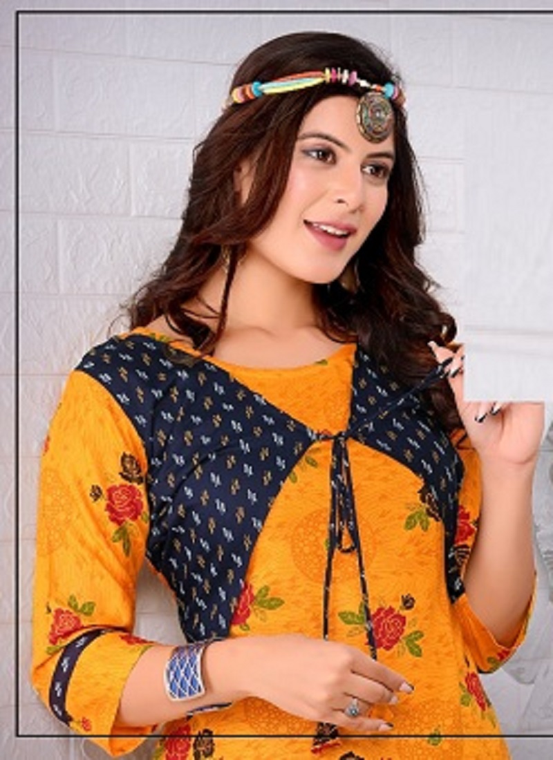 Pick your unique Jacket style kurtis from wholesalers from Jaipur,  Rajasthan, India - Jacket style kurtis at wholesale rate